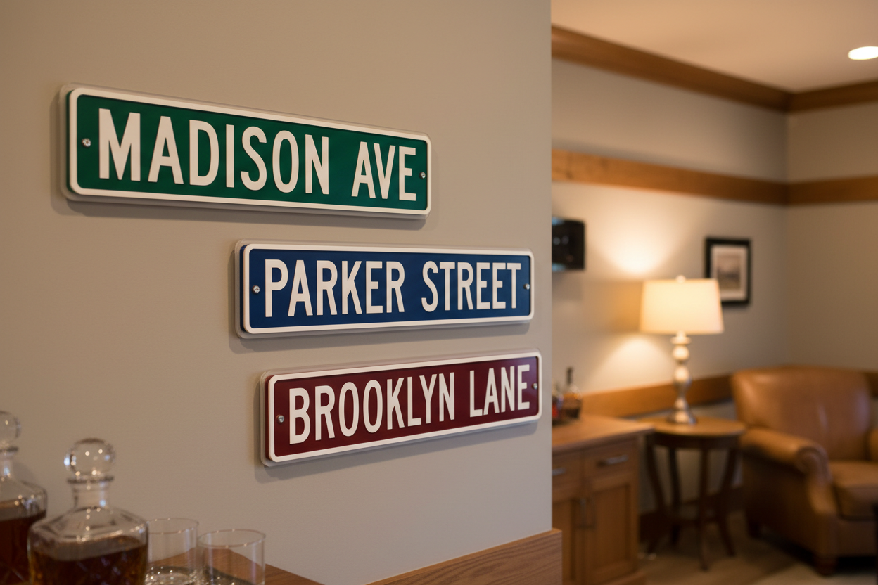 Custom 2 Layer Acrylic Street Sign — Personalized Address & Name Plaque